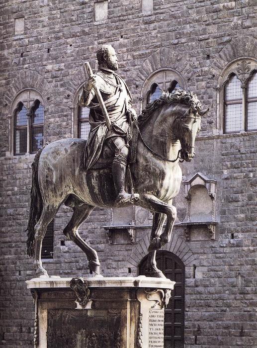 Wikioo.org - The Encyclopedia of Fine Arts - Painting, Artwork by Giambologna - Equestrian Portrait of Cosimo I