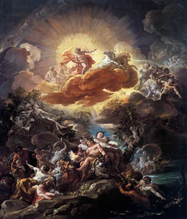 Wikioo.org - The Encyclopedia of Fine Arts - Painting, Artwork by Corrado Giaquinto - The Birth of the Sun and the Triumph of Bacchus