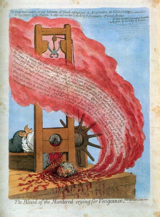 WikiOO.org - Encyclopedia of Fine Arts - Maalaus, taideteos James Gillray - The Blood of the Murdered Crying for Vengeance