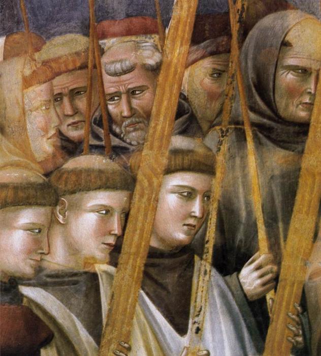 WikiOO.org - Enciklopedija likovnih umjetnosti - Slikarstvo, umjetnička djela Giotto Di Bondone - Legend of St Francis: 22. Verification of the Stigmata (detail)