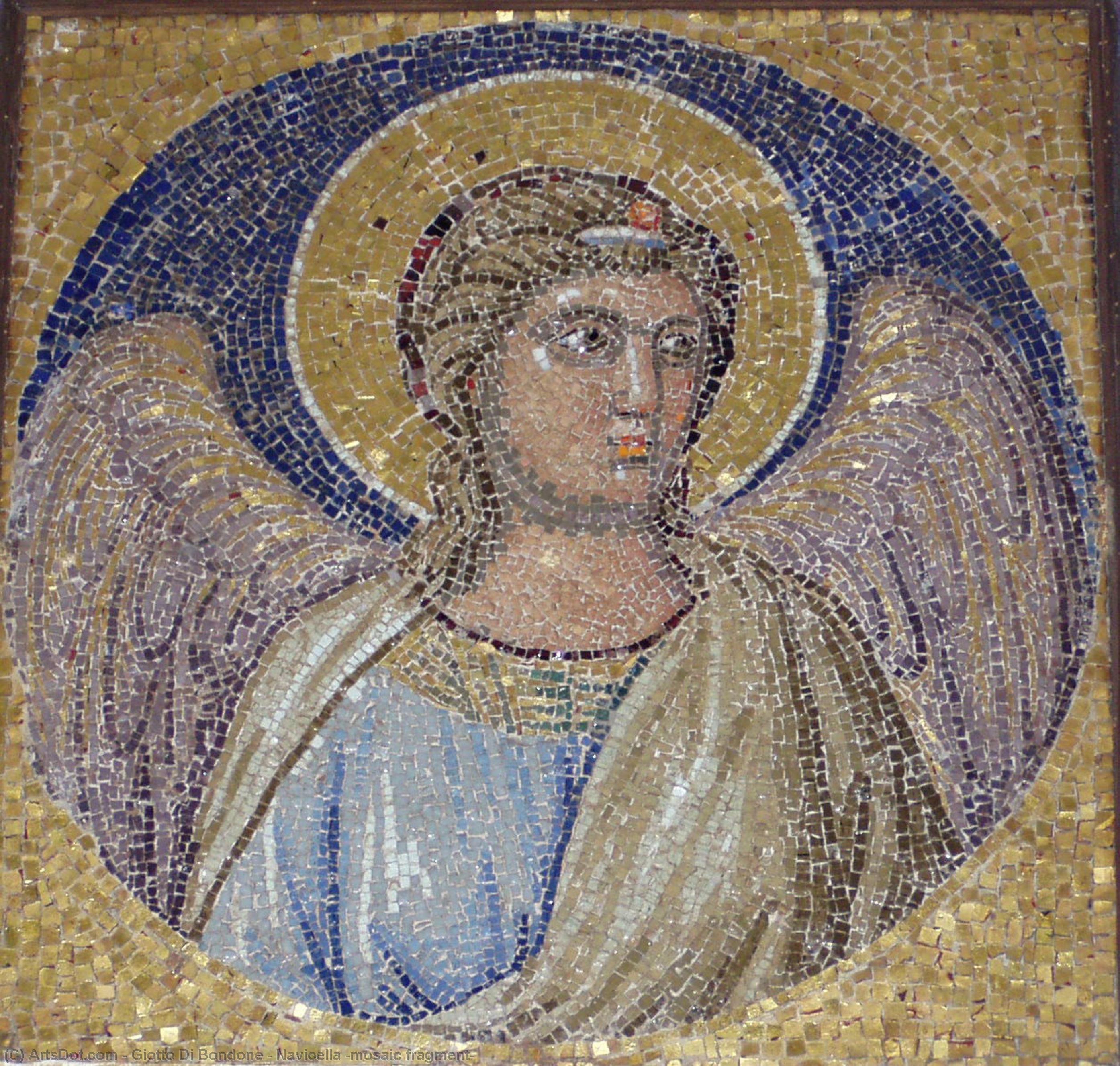 Wikoo.org - موسوعة الفنون الجميلة - اللوحة، العمل الفني Giotto Di Bondone - Navicella (mosaic fragment)