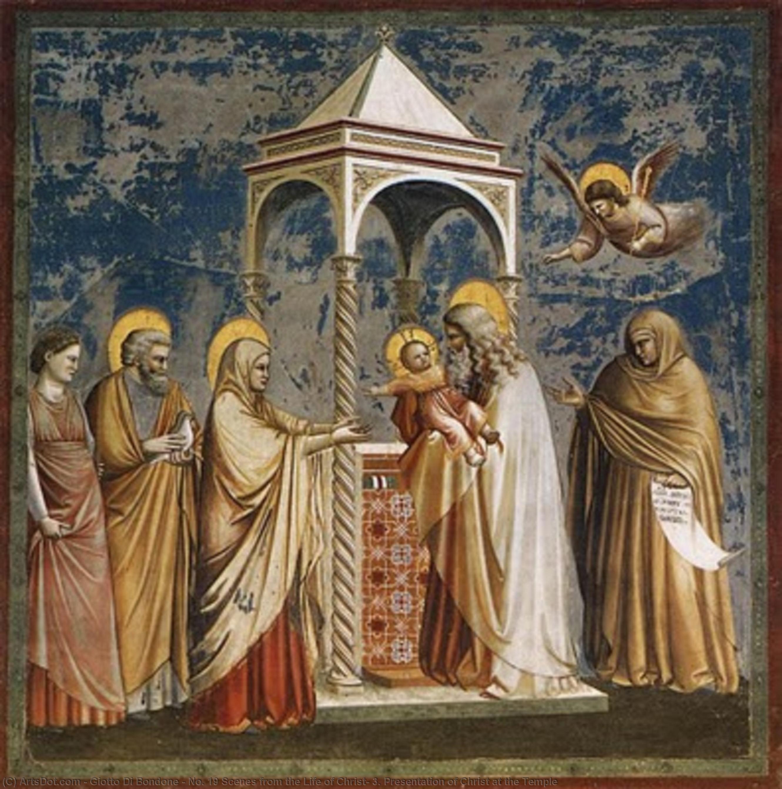 Wikioo.org - Encyklopedia Sztuk Pięknych - Malarstwo, Grafika Giotto Di Bondone - No. 19 Scenes from the Life of Christ: 3. Presentation of Christ at the Temple