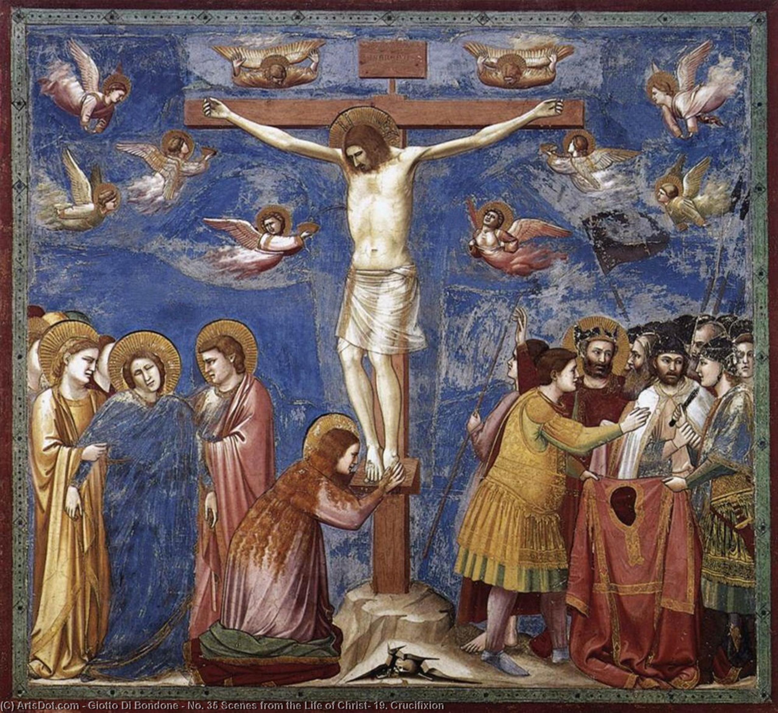 Wikioo.org - The Encyclopedia of Fine Arts - Painting, Artwork by Giotto Di Bondone - No. 35 Scenes from the Life of Christ: 19. Crucifixion