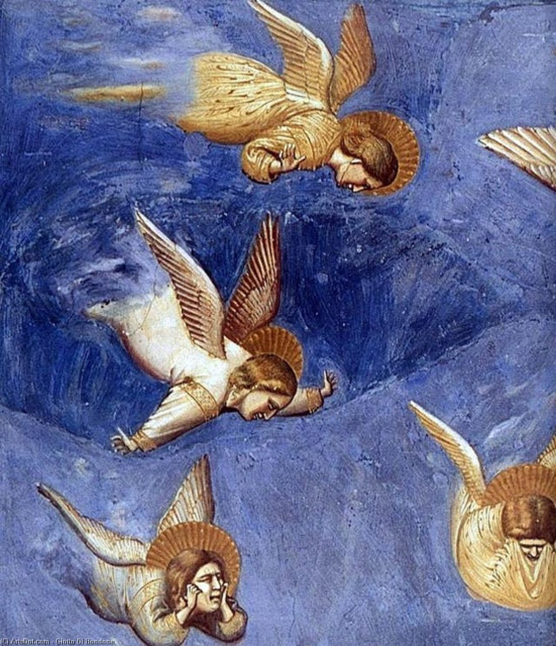 Wikioo.org - Encyklopedia Sztuk Pięknych - Malarstwo, Grafika Giotto Di Bondone - No. 36 Scenes from the Life of Christ: 20. Lamentation ((detail)