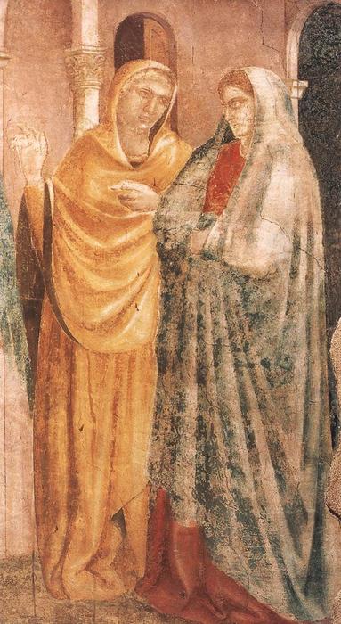 Wikioo.org – La Enciclopedia de las Bellas Artes - Pintura, Obras de arte de Giotto Di Bondone - Escenas de la la vida de san juan bautista : 1 . la anunciación a zacarías ( detalle )