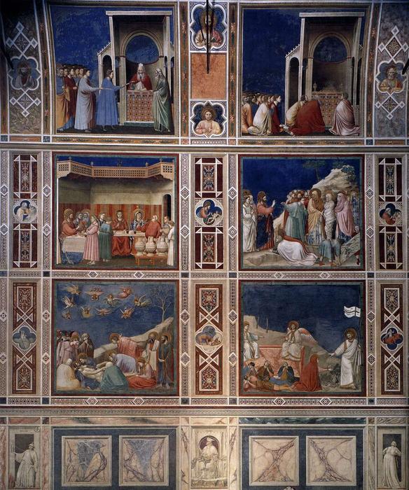 WikiOO.org - Encyclopedia of Fine Arts - Maleri, Artwork Giotto Di Bondone - Scenes with decorative bands