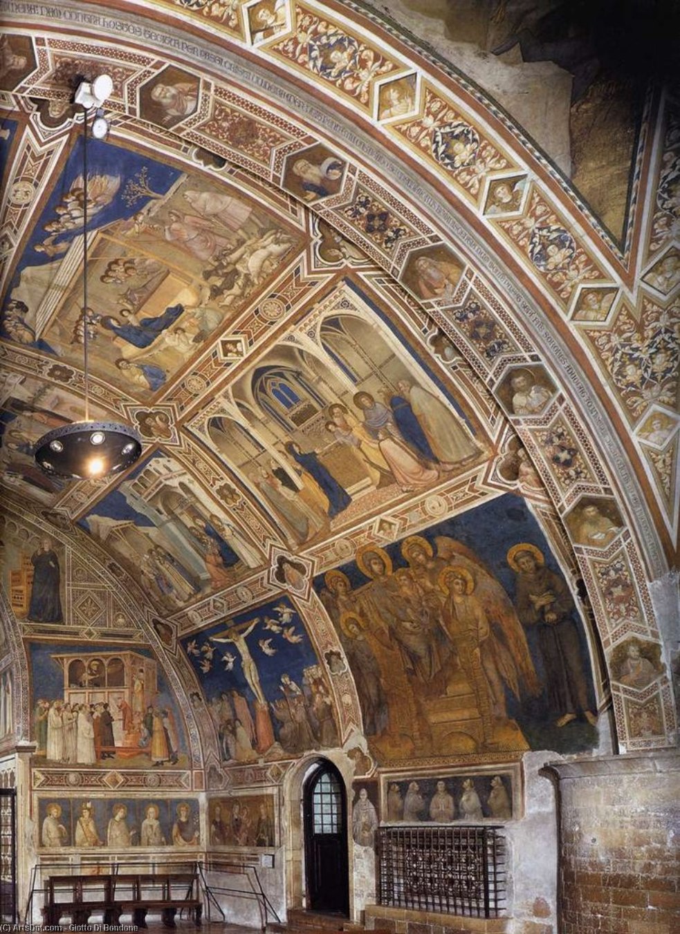 Wikoo.org - موسوعة الفنون الجميلة - اللوحة، العمل الفني Giotto Di Bondone - View of the north transept