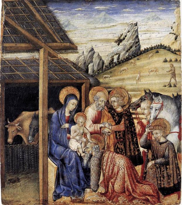 WikiOO.org - Encyclopedia of Fine Arts - Målning, konstverk Giovanni Di Paolo - The Adoration of the Magi