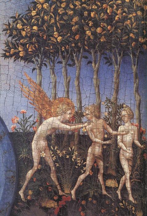 Wikioo.org - The Encyclopedia of Fine Arts - Painting, Artwork by Giovanni Di Paolo - The Creation and the Expulsion from the Paradise (detail)