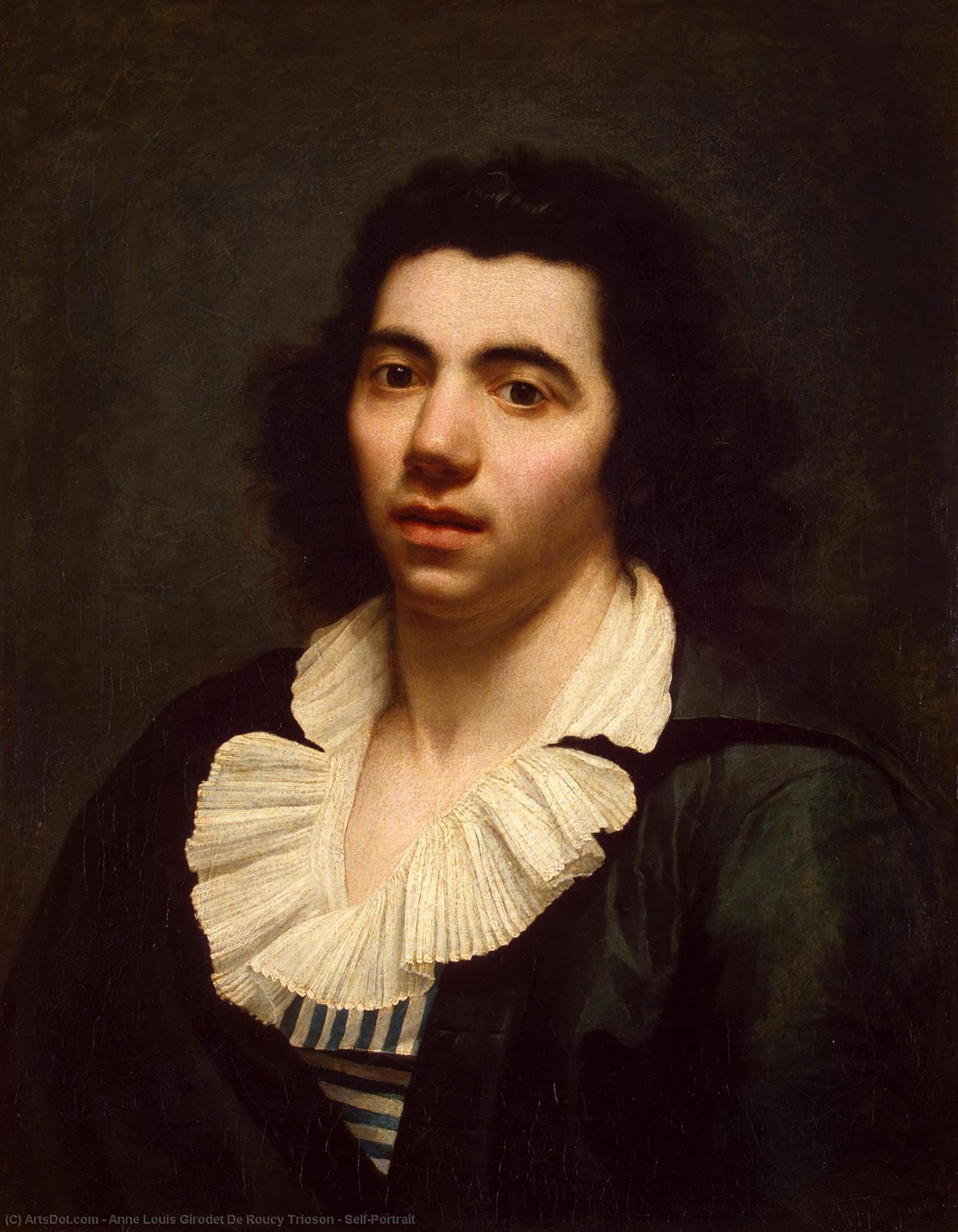 WikiOO.org - Encyclopedia of Fine Arts - Maleri, Artwork Anne Louis Girodet De Roucy Trioson - Self-Portrait