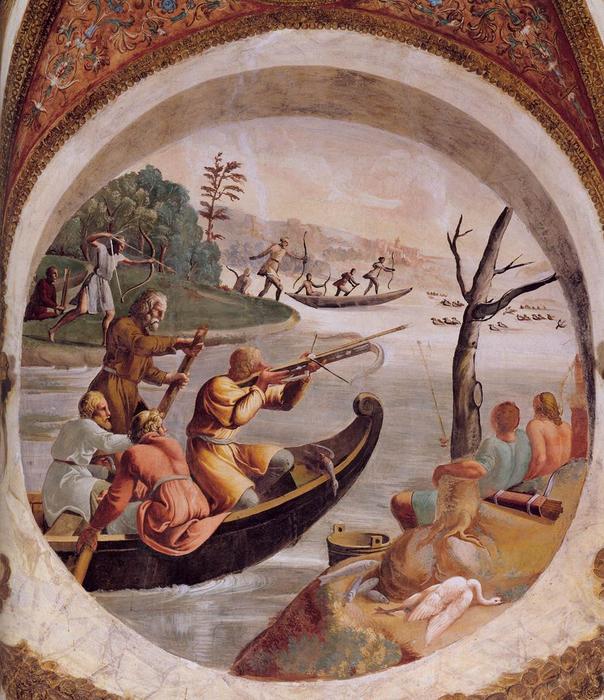 WikiOO.org - Encyclopedia of Fine Arts - Schilderen, Artwork Giulio Romano - Hunting Scene