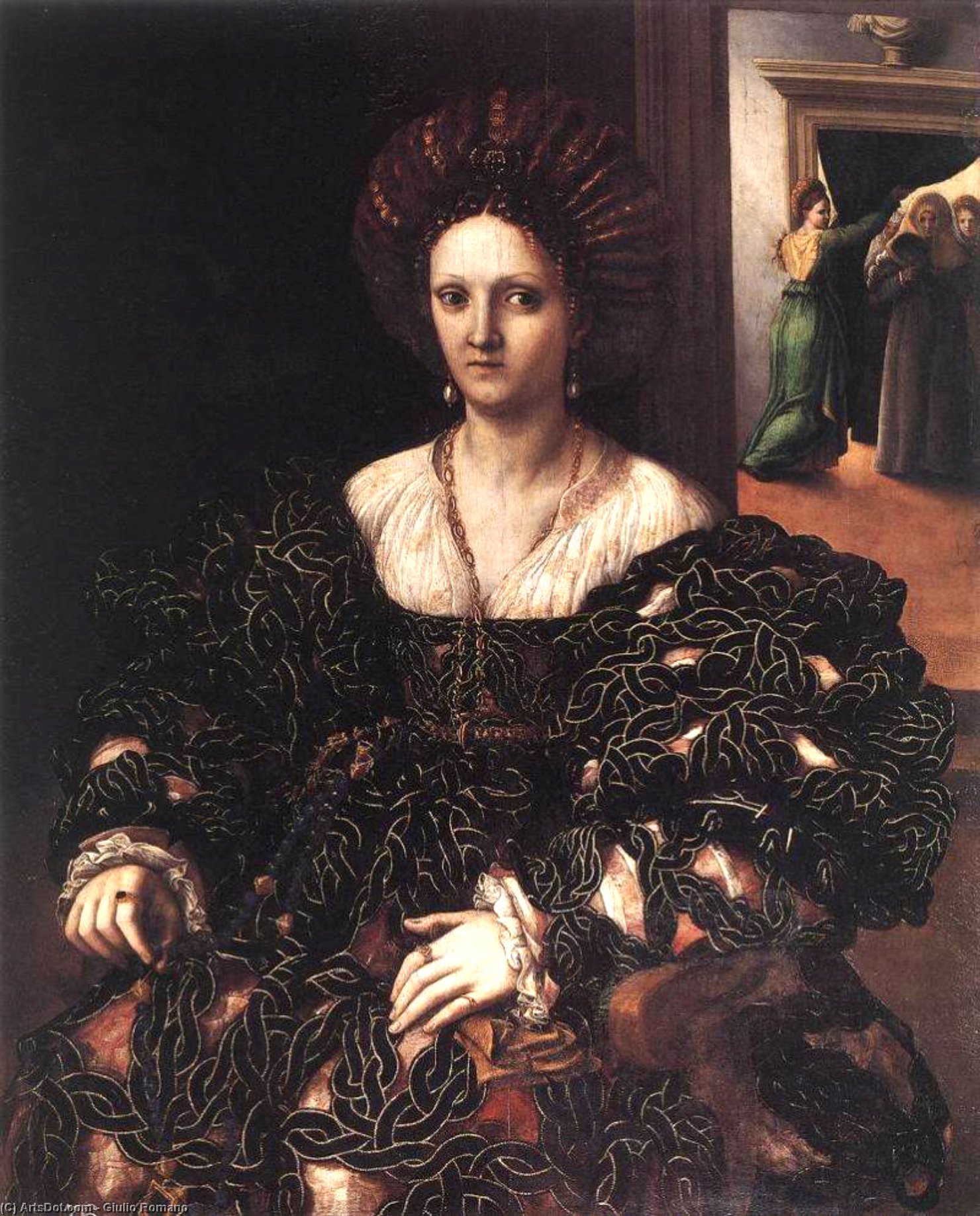 Wikioo.org - The Encyclopedia of Fine Arts - Painting, Artwork by Giulio Romano - Portrait of a Woman