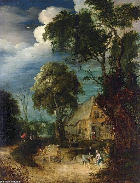 Wikioo.org - The Encyclopedia of Fine Arts - Painting, Artwork by Abraham Govaerts - Wooded Landscape