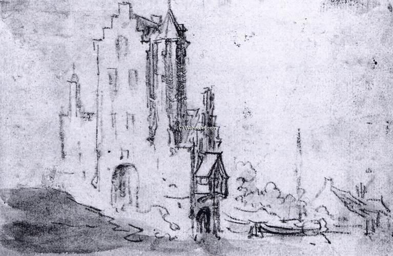 WikiOO.org - Enciclopedia of Fine Arts - Pictura, lucrări de artă Jan Van Goyen - The Pelkus Gate