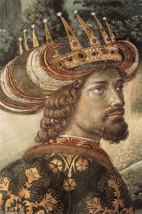 Wikioo.org - Bách khoa toàn thư về mỹ thuật - Vẽ tranh, Tác phẩm nghệ thuật Benozzo Gozzoli - Procession of the Middle King (detail)