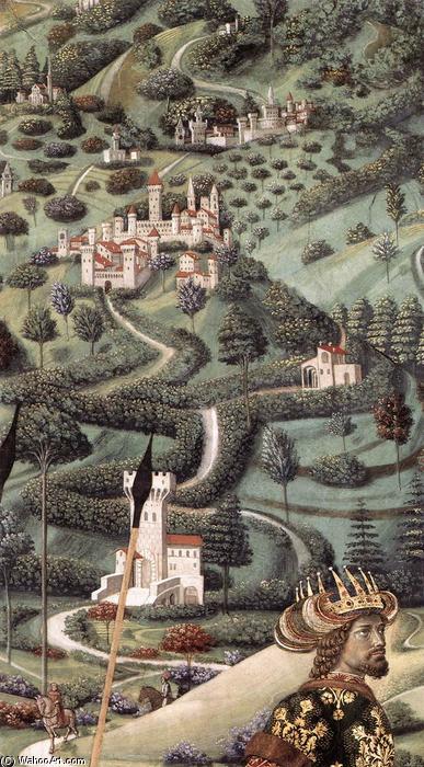 WikiOO.org - Güzel Sanatlar Ansiklopedisi - Resim, Resimler Benozzo Gozzoli - Procession of the Middle King (detail)