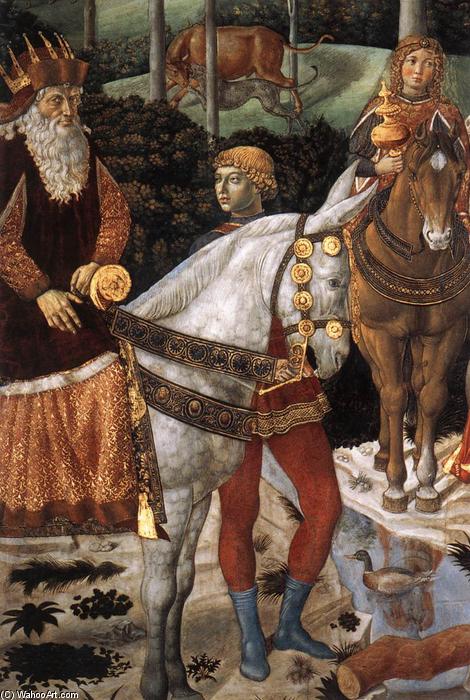 Wikioo.org - The Encyclopedia of Fine Arts - Painting, Artwork by Benozzo Gozzoli - Procession of the Oldest King (detail)