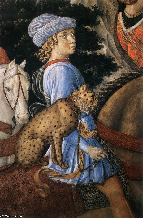 WikiOO.org - Encyclopedia of Fine Arts - Maleri, Artwork Benozzo Gozzoli - Procession of the Oldest King (detail)
