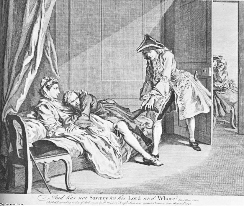 WikiOO.org - Enciklopedija likovnih umjetnosti - Slikarstvo, umjetnička djela Hubert François Gravelot - And Has Not Sawney Too His Lord and Whore?