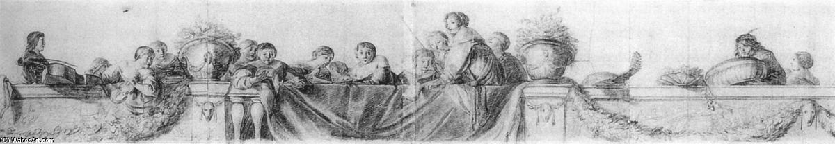 Wikioo.org – L'Enciclopedia delle Belle Arti - Pittura, Opere di Pieter De Grebber - 'The ''Surrounding Gallery'' a honselaarsdijk ( dettaglio ) '