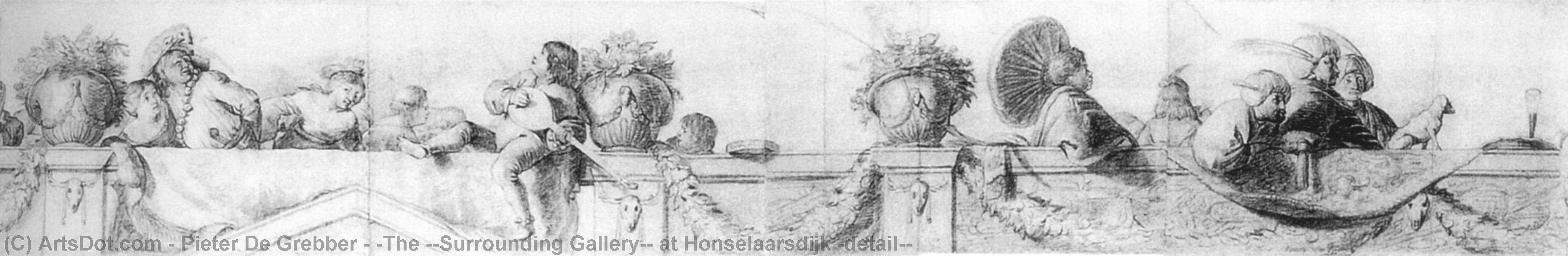 WikiOO.org - Encyclopedia of Fine Arts - Lukisan, Artwork Pieter De Grebber - 'The ''Surrounding Gallery'' at Honselaarsdijk (detail)'