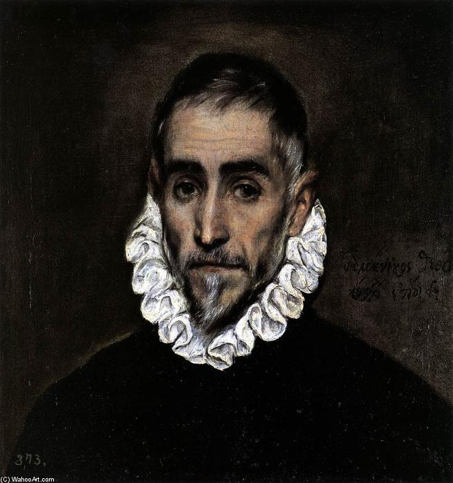 Wikioo.org - The Encyclopedia of Fine Arts - Painting, Artwork by El Greco (Doménikos Theotokopoulos) - An Elderly Gentleman