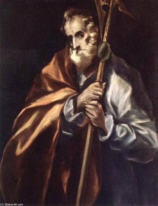 Wikioo.org - Die Enzyklopädie bildender Kunst - Malerei, Kunstwerk von El Greco (Doménikos Theotokopoulos) - Apostle St Thaddeus (Jude)