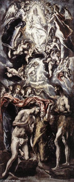 Wikioo.org - The Encyclopedia of Fine Arts - Painting, Artwork by El Greco (Doménikos Theotokopoulos) - Baptism of Christ