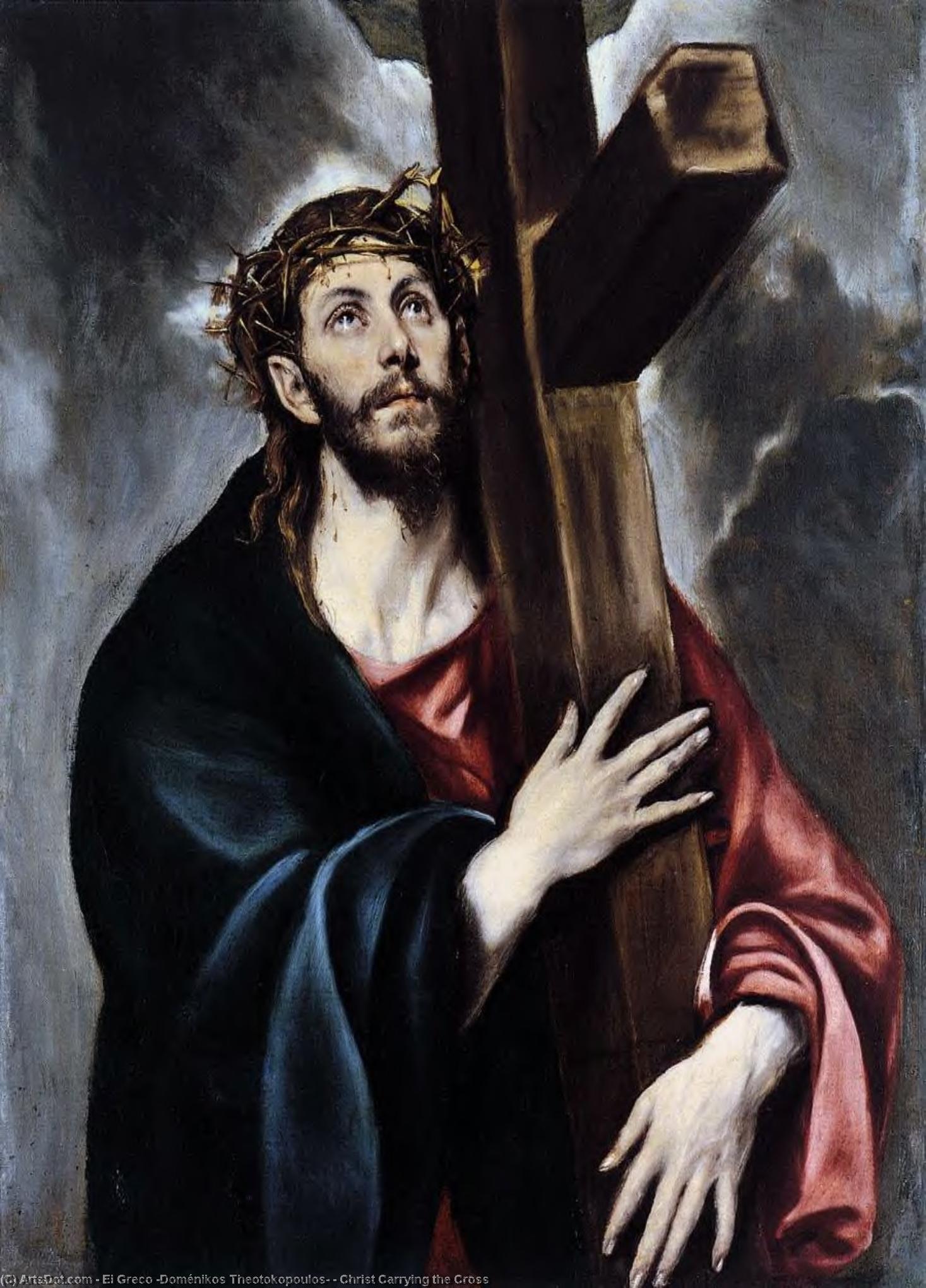 Wikioo.org - The Encyclopedia of Fine Arts - Painting, Artwork by El Greco (Doménikos Theotokopoulos) - Christ Carrying the Cross