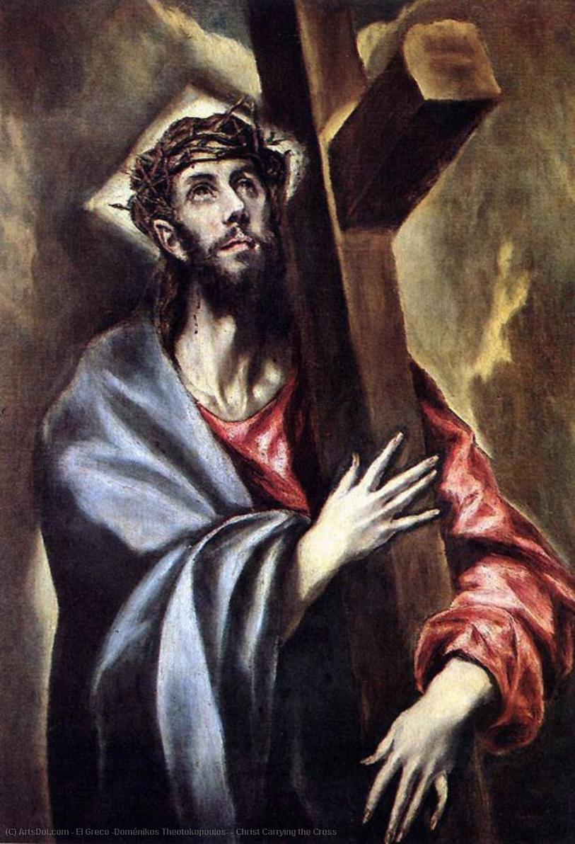 WikiOO.org - אנציקלופדיה לאמנויות יפות - ציור, יצירות אמנות El Greco (Doménikos Theotokopoulos) - Christ Carrying the Cross
