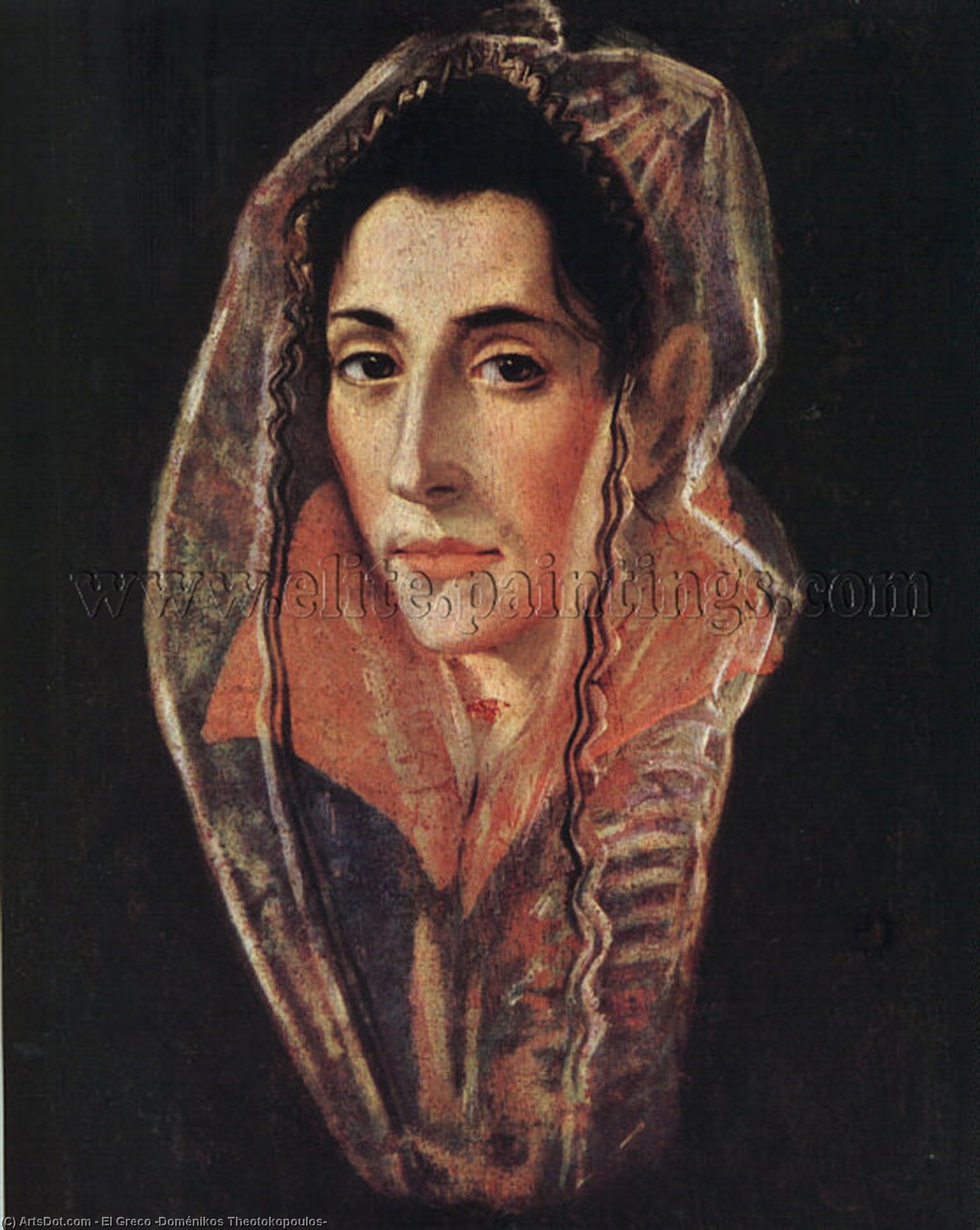 WikiOO.org - Encyclopedia of Fine Arts - Schilderen, Artwork El Greco (Doménikos Theotokopoulos) - Female Portrait