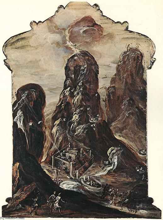 Wikioo.org – La Enciclopedia de las Bellas Artes - Pintura, Obras de arte de El Greco (Doménikos Theotokopoulos) - Monte Sinaí