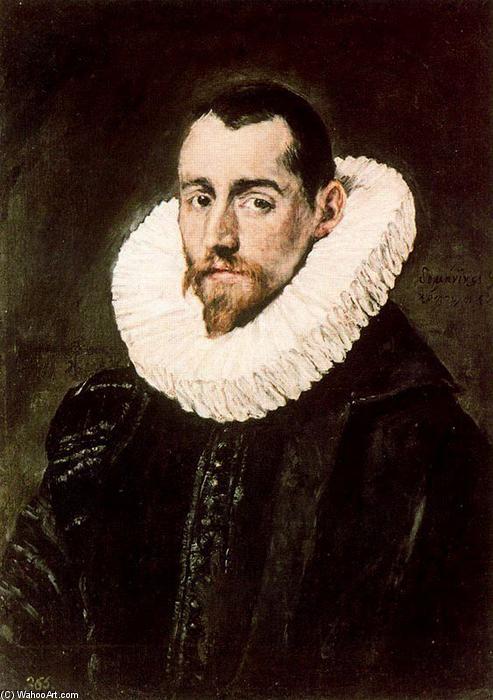 Wikioo.org - Die Enzyklopädie bildender Kunst - Malerei, Kunstwerk von El Greco (Doménikos Theotokopoulos) - porträt von einem Junge  Ehrenmann