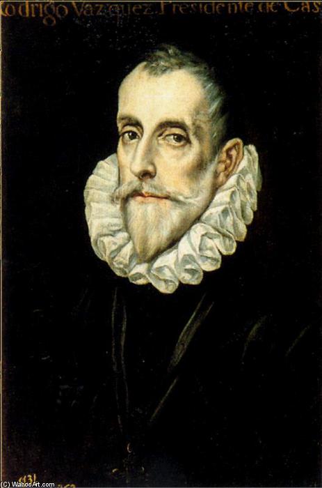 Wikioo.org – L'Enciclopedia delle Belle Arti - Pittura, Opere di El Greco (Doménikos Theotokopoulos) - Ritratto di Rodrigo Vazquez