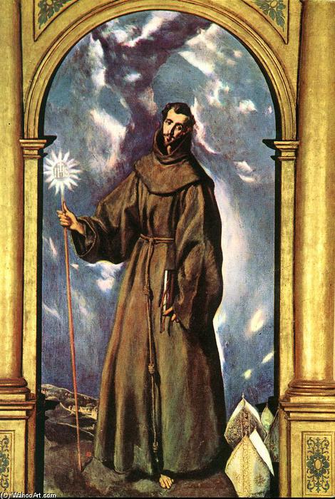 WikiOO.org – 美術百科全書 - 繪畫，作品 El Greco (Doménikos Theotokopoulos) -  圣人 圣贝纳迪诺