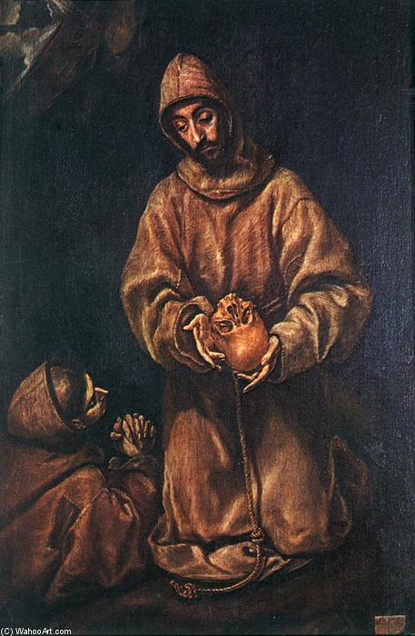 WikiOO.org - Encyclopedia of Fine Arts - Malba, Artwork El Greco (Doménikos Theotokopoulos) - St Francis and Brother Rufus