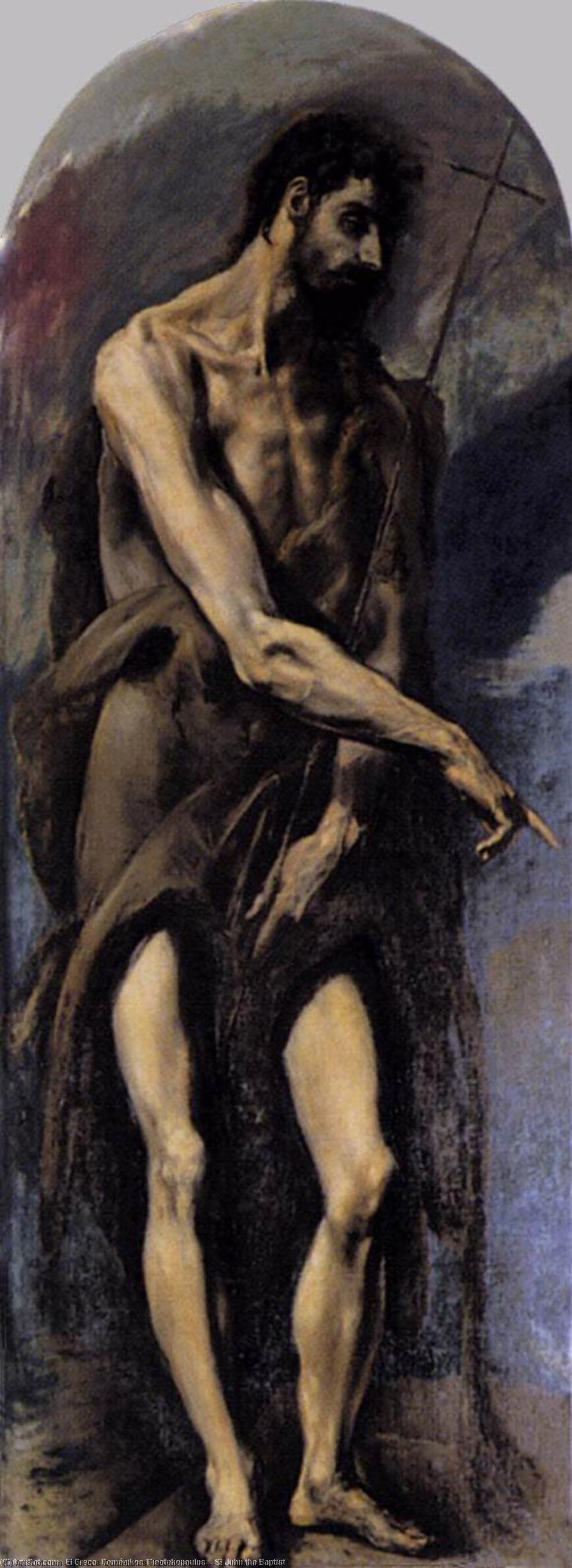 Wikioo.org – La Enciclopedia de las Bellas Artes - Pintura, Obras de arte de El Greco (Doménikos Theotokopoulos) - san Juan el Bautista