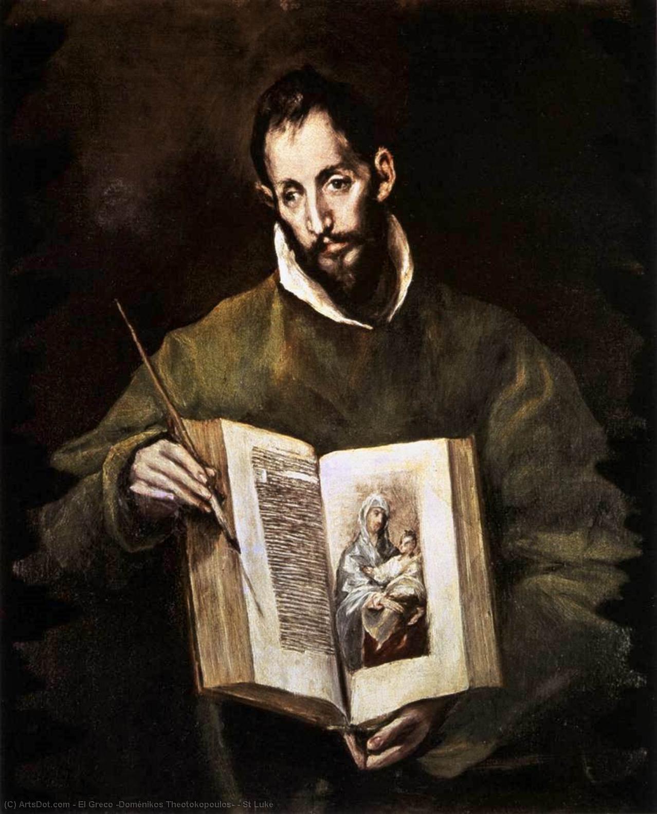 Wikioo.org - The Encyclopedia of Fine Arts - Painting, Artwork by El Greco (Doménikos Theotokopoulos) - St Luke