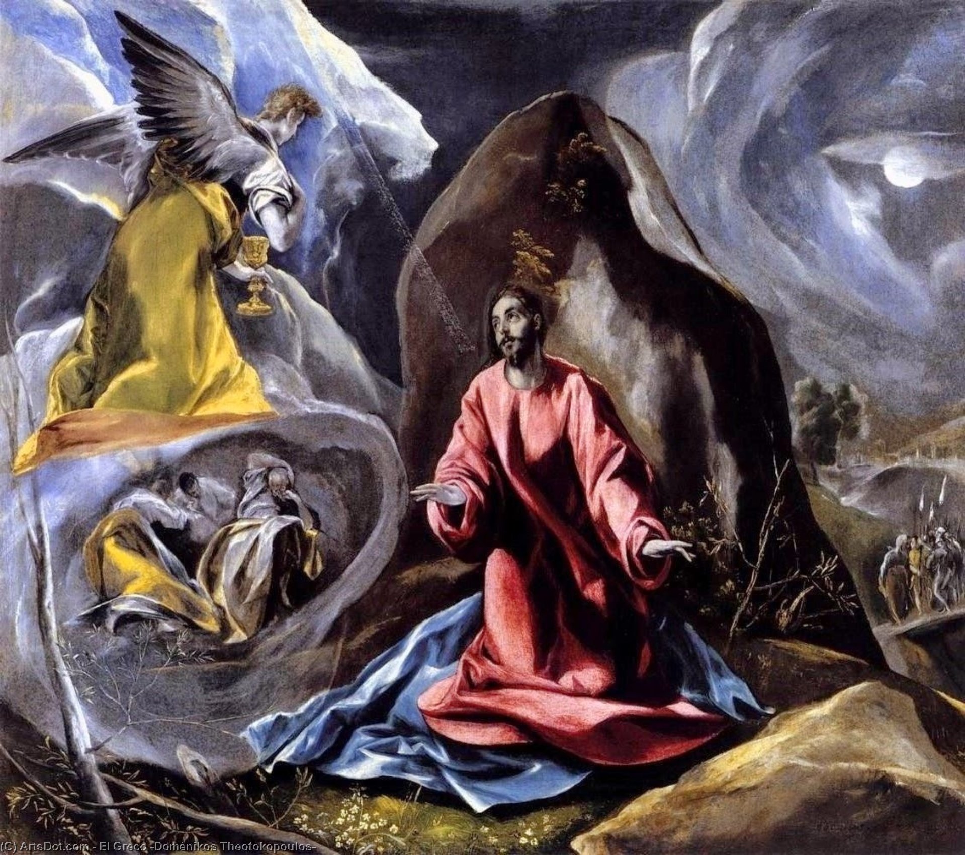 WikiOO.org - Encyclopedia of Fine Arts - Malba, Artwork El Greco (Doménikos Theotokopoulos) - The Agony in the Garden