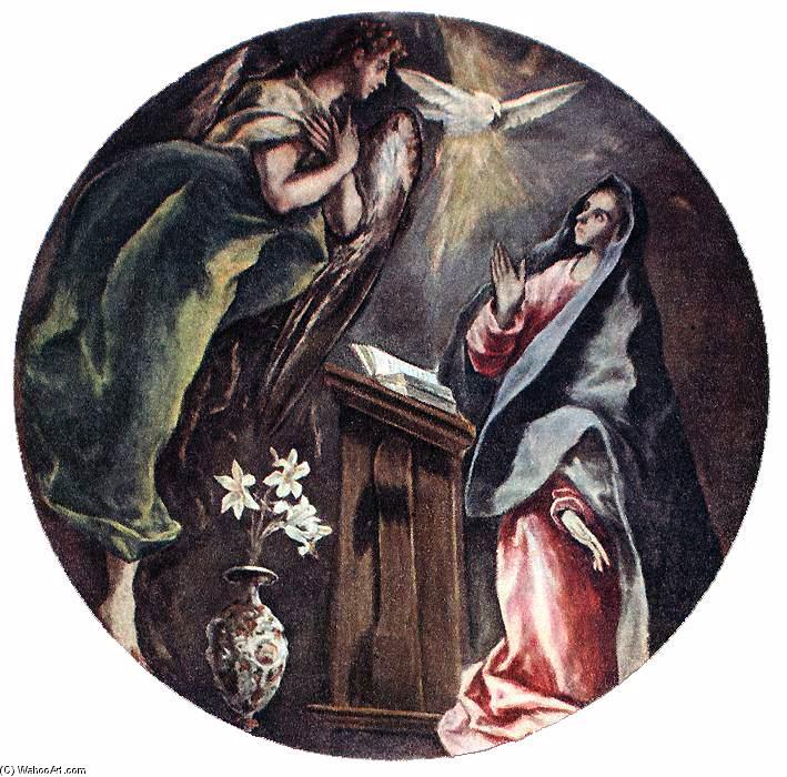 WikiOO.org - Encyclopedia of Fine Arts - Maalaus, taideteos El Greco (Doménikos Theotokopoulos) - The Annunciation