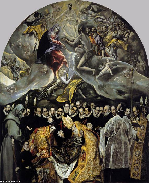 Wikoo.org - موسوعة الفنون الجميلة - اللوحة، العمل الفني El Greco (Doménikos Theotokopoulos) - The Burial of the Count of Orgaz
