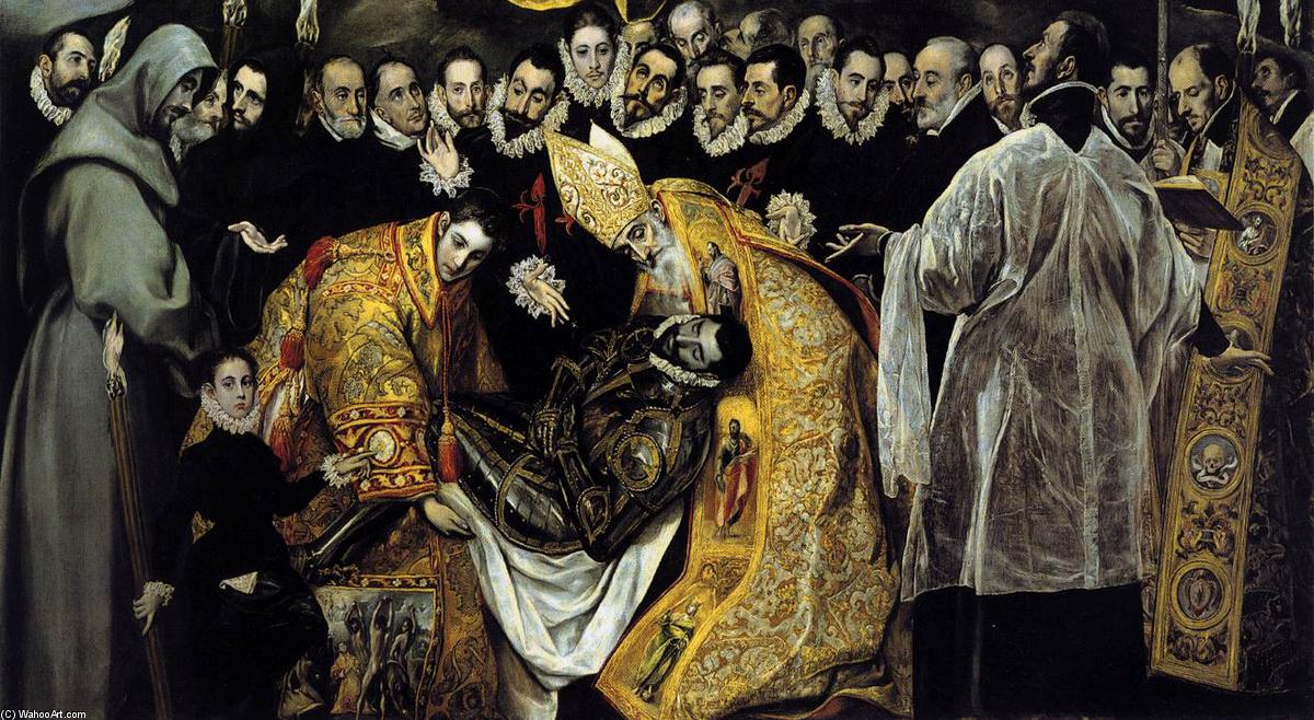WikiOO.org - Encyclopedia of Fine Arts - Malba, Artwork El Greco (Doménikos Theotokopoulos) - The Burial of the Count of Orgaz (detail)