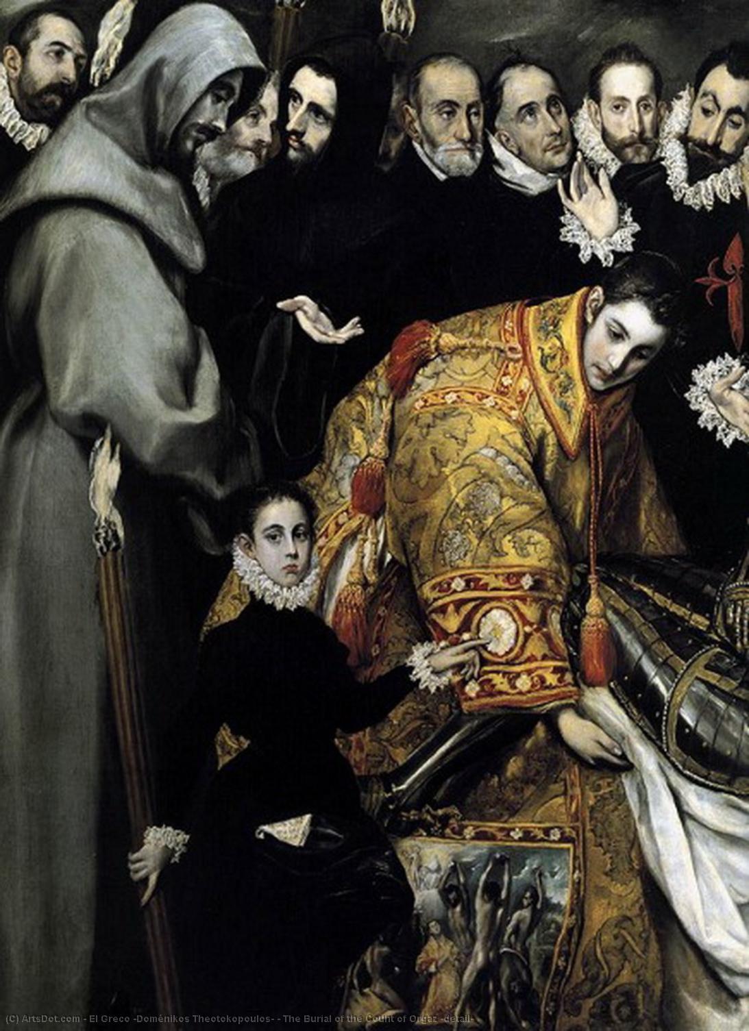 Wikioo.org - The Encyclopedia of Fine Arts - Painting, Artwork by El Greco (Doménikos Theotokopoulos) - The Burial of the Count of Orgaz (detail)