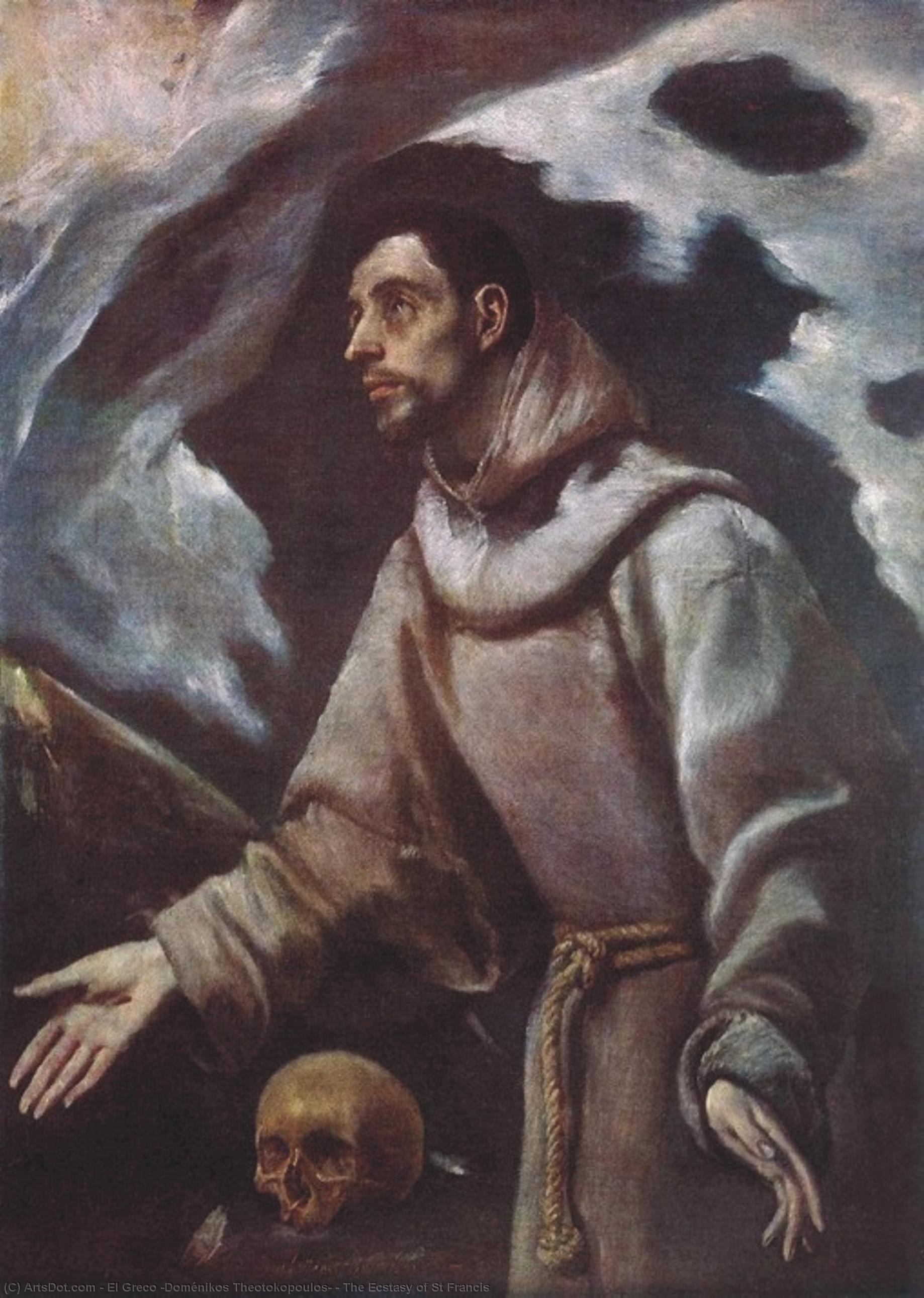Wikioo.org - The Encyclopedia of Fine Arts - Painting, Artwork by El Greco (Doménikos Theotokopoulos) - The Ecstasy of St Francis