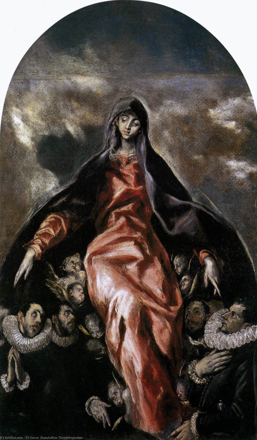 WikiOO.org - Энциклопедия изобразительного искусства - Живопись, Картины  El Greco (Doménikos Theotokopoulos) - Мадонна Милосердия
