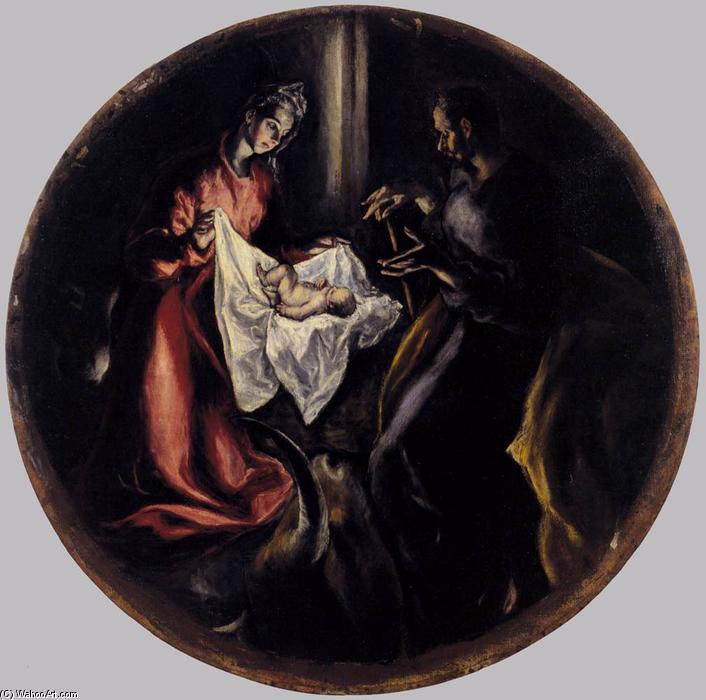 Wikioo.org - Die Enzyklopädie bildender Kunst - Malerei, Kunstwerk von El Greco (Doménikos Theotokopoulos) - die geburt christi