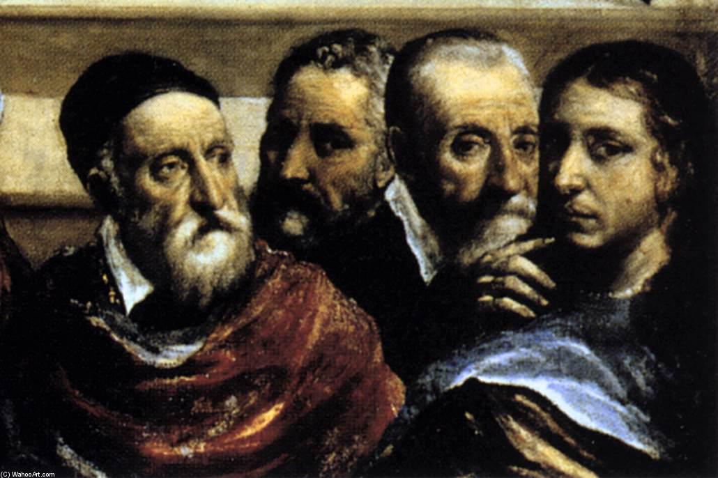 Wikioo.org - Encyklopedia Sztuk Pięknych - Malarstwo, Grafika El Greco (Doménikos Theotokopoulos) - The Purification of the Temple (detail)