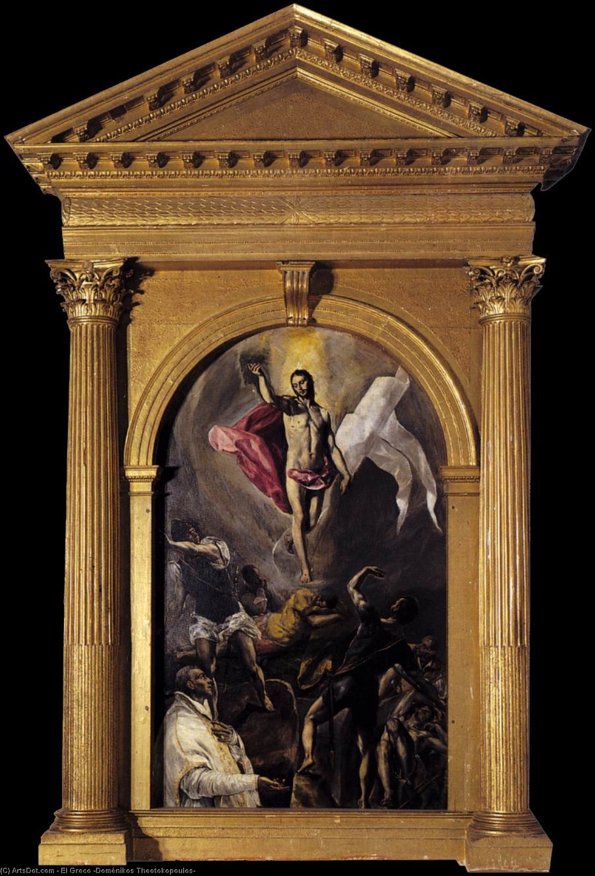 WikiOO.org - Encyclopedia of Fine Arts - Maľba, Artwork El Greco (Doménikos Theotokopoulos) - The Resurrection