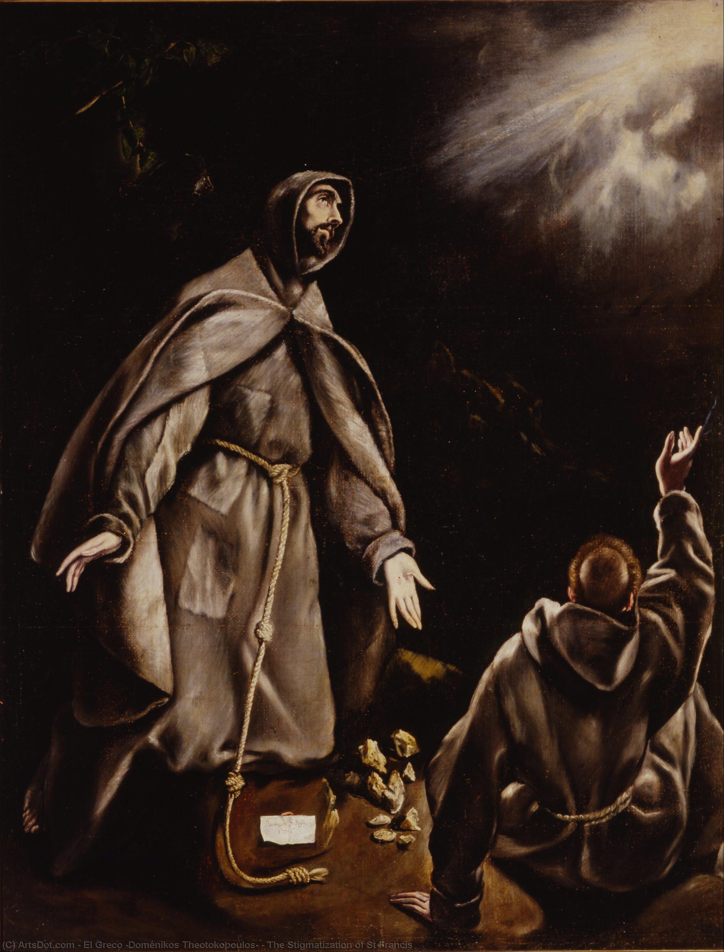 WikiOO.org - Enciclopedia of Fine Arts - Pictura, lucrări de artă El Greco (Doménikos Theotokopoulos) - The Stigmatization of St Francis