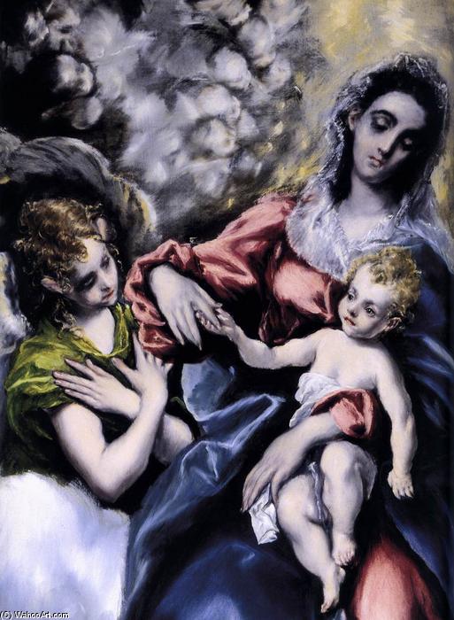 WikiOO.org - Encyclopedia of Fine Arts - Malba, Artwork El Greco (Doménikos Theotokopoulos) - The Virgin and Child with St Martina and St Agnes (detail)